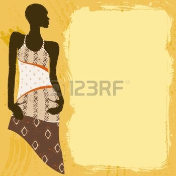 14221680-grunge-fond-de-style-avec-la-silhouette-d-une-femme-africaine-s-dans-un-mode-robe--motifs-graphiques